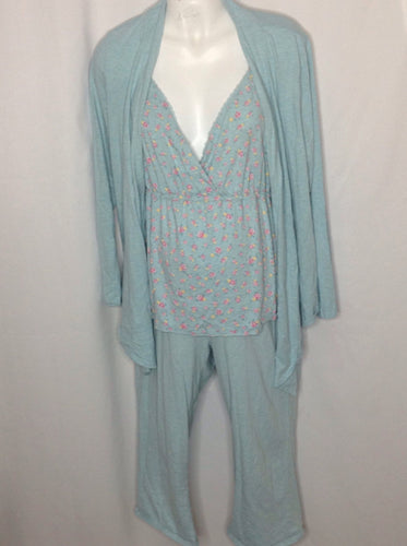 Size Large Motherhood LIGHT BLUE Floral Pajamas
