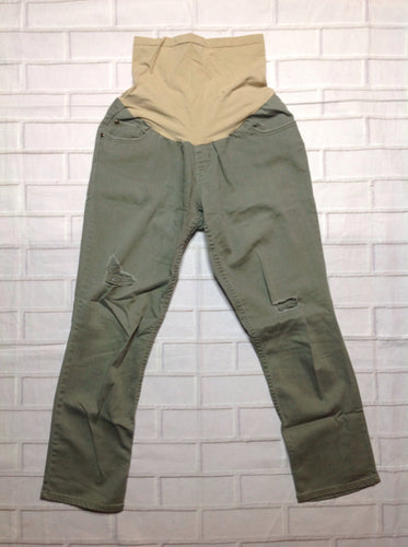 Size Large Motherhood Olive Solid Jeans