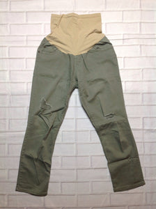 Size Large Motherhood Olive Solid Jeans