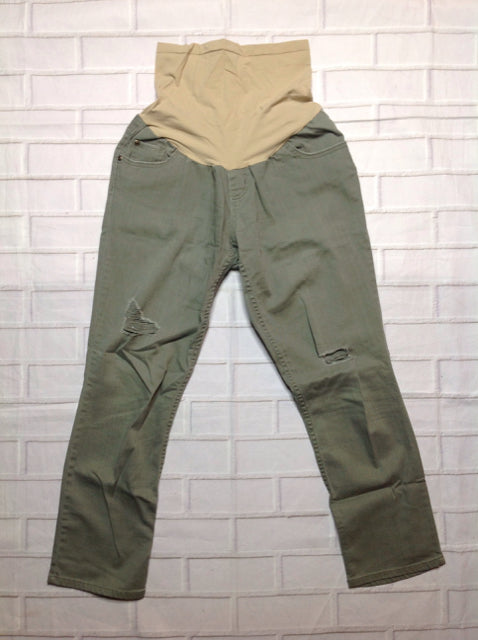 Size Large Motherhood Olive Solid Jeans