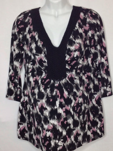 Size Large Motherhood Pink & Black Top