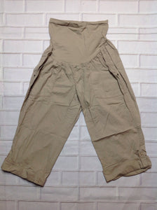 Size Large Motherhood Tan Solid Capri