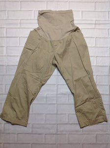 Size Large Motherhood Tan Solid Capri