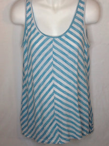 Size Large Oh Baby Baby Blue & White Stripe Top