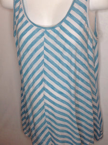 Size Large Oh Baby Baby Blue & White Stripe Top