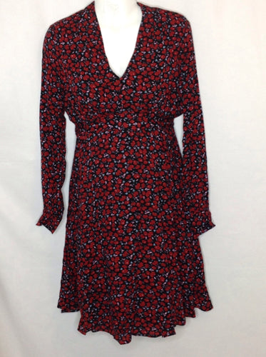 Size M Motherhood Red Print Floral Dress