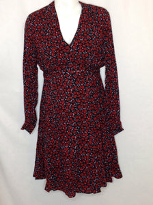Size M Motherhood Red Print Floral Dress