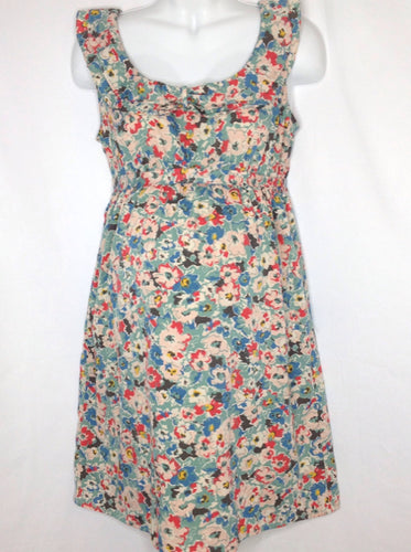 Size M Motherhood Tan Print Floral Dress