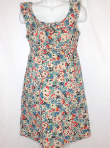 Size M Motherhood Tan Print Floral Dress