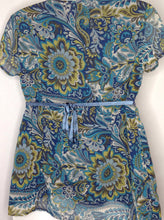 Size M Oh Baby Blue Print Floral Top