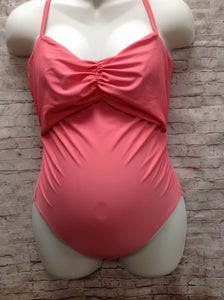 Size M SERAPHINE Coral Solid Swimwear