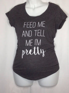 Size MAT MEDIUM A Pea in the Pod GRAY & WHITE Top