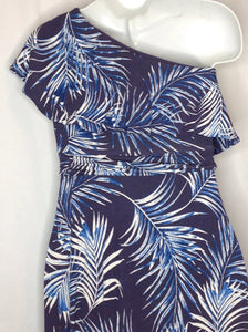 Size Medium A Pea in the Pod BLUE & WHITE Leaves Dress
