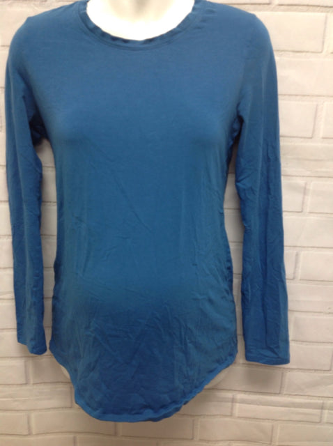 Size MAT MEDIUM Gap Maternity Blue Cotton Blend Top