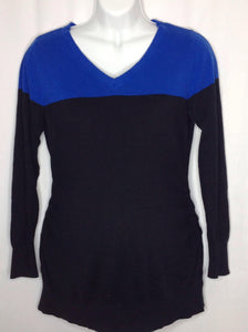 Size Medium Liz Lange Blue & Black Sweater