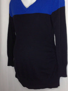 Size Medium Liz Lange Blue & Black Sweater