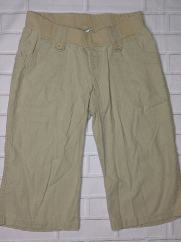 Size Medium Motherhood Tan Solid Capri