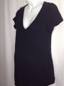 Size Medium OLD NAVY MATERNITY Black Solid Top