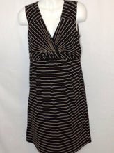 Size Medium Oh Baby BLACK & BEIGE Stripe Dress
