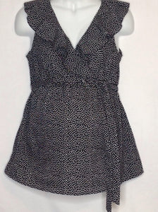 Size Medium Oh Baby BLACK & WHITE Dots Top