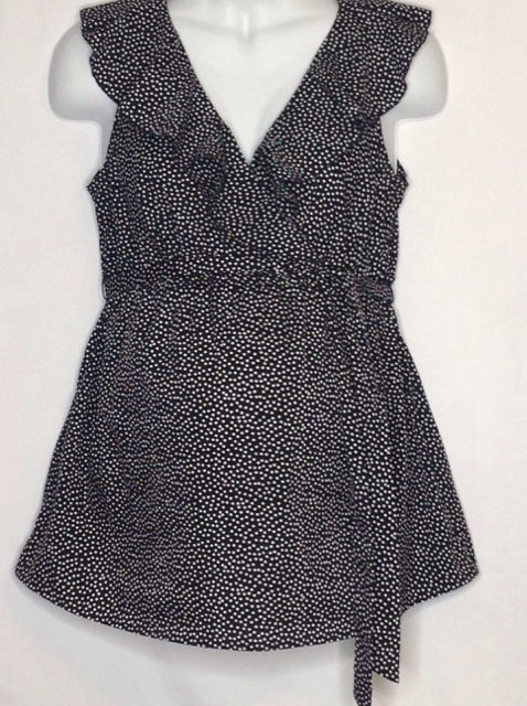 Size Medium Oh Baby BLACK & WHITE Dots Top