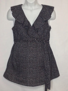 Size Medium Oh Baby BLACK & WHITE Dots Top