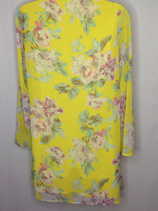 Size Medium PINK BLUSH Yellow Print Floral Dress