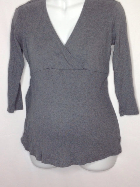 Size Medium Two Hearts Gray Solid Top