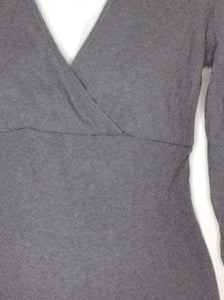 Size Medium Two Hearts Gray Solid Top