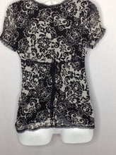 Size Small Black Print Floral Top