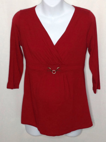 Size Small Duo Maternity Red AS-IS Top