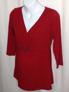 Size Small Duo Maternity Red AS-IS Top
