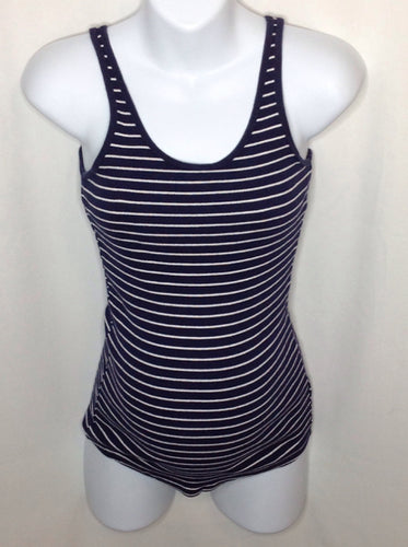 Size Small Motherhood BLUE & WHITE Stripe Top