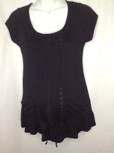 Size Small OLD NAVY MATERNITY Black Lace Top