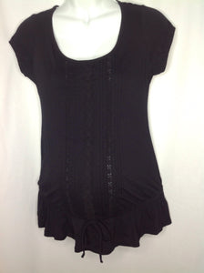 Size Small OLD NAVY MATERNITY Black Lace Top