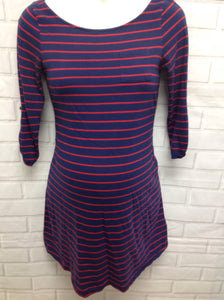 Size MAT SMALL OLD NAVY MATERNITY Blue & Red Cotton Blend Stripe Top