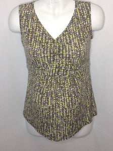 Size Small Oh Baby Gray Print Polka Dot Top