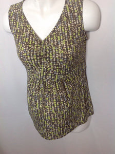 Size Small Oh Baby Gray Print Polka Dot Top