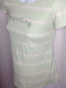 Size Small Oh Baby Green & White Stripe Top