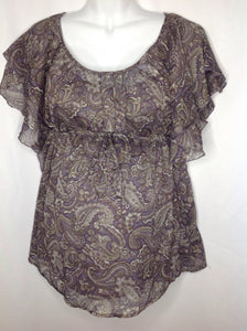 Size Small Oh Baby Purple Paisley Print Top