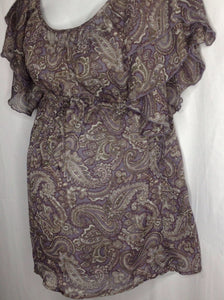 Size Small Oh Baby Purple Paisley Print Top