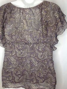 Size Small Oh Baby Purple Paisley Print Top