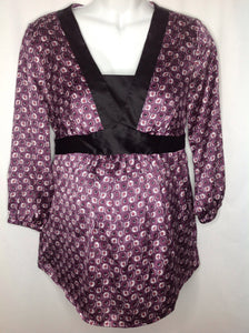 Size Small Oh Baby Purple Print DESIGNS Top