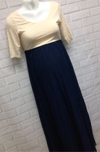 Size Small PINK BLUSH Blue & Cream Polyester Dress