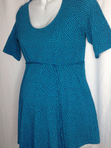 Size Small Petite Motherhood AQUA Polka Dot Top