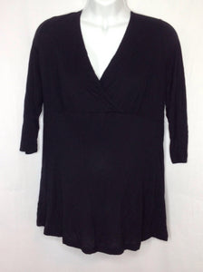 Size XL A GLOW Black Solid Top