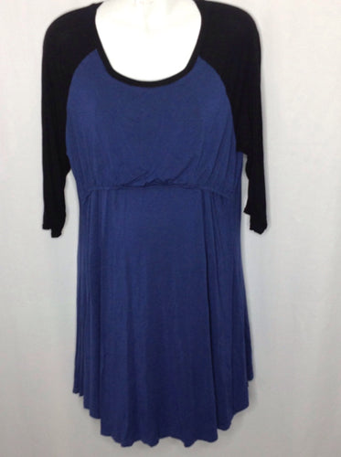 Size XL EKOUAER Blue & Black Gown sleepwear
