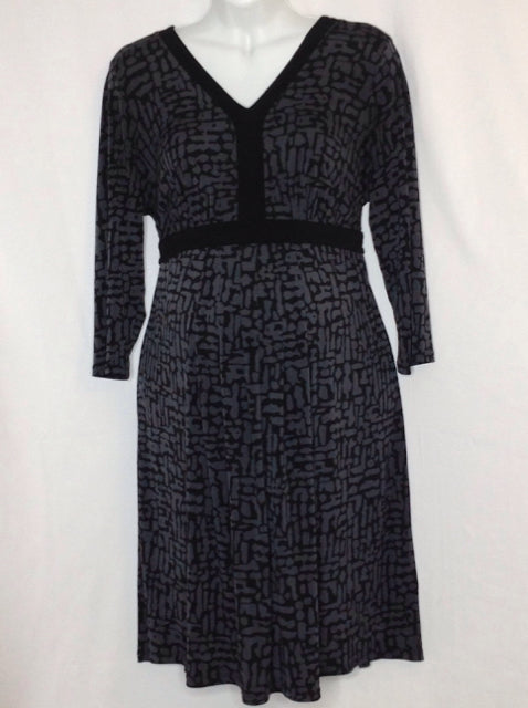 Size XL Motherhood BLACK & GRAY DESIGNS Dress