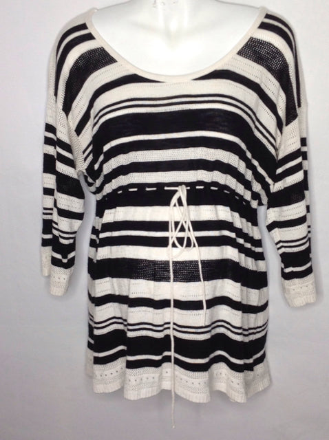 Size XL Motherhood Black Print Stripe Sweater