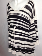 Size XL Motherhood Black Print Stripe Sweater